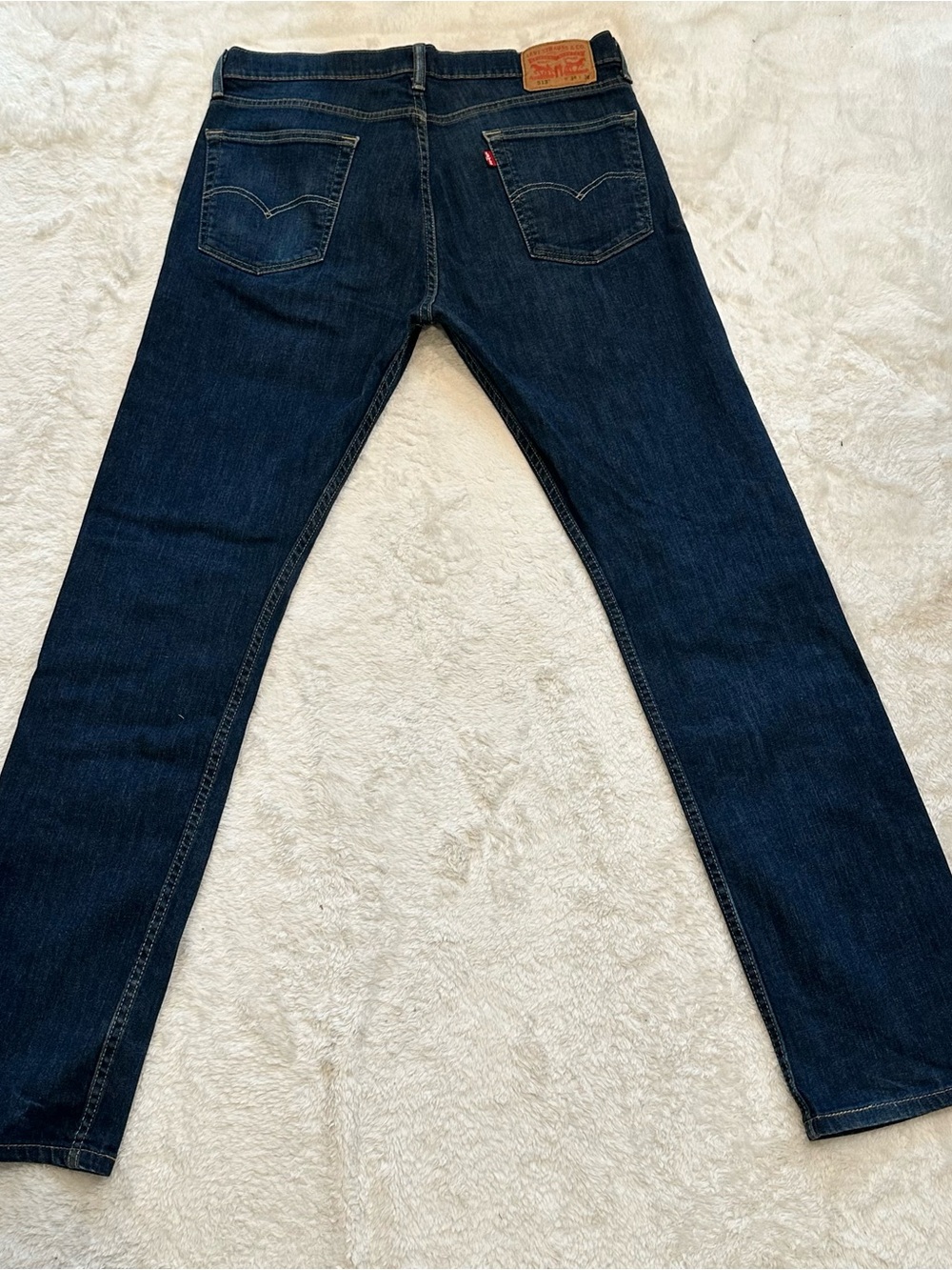 Levi's 513 Slim Straight Jeans Men's 34x33 (Tag 34x34) Dark Indigo Stretch 2014 - Picture 2 of 11